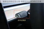 特斯拉的档位怎么挂-特斯拉model3档位在哪