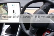 特斯拉model3自动泊车怎么用-特斯拉model3自助泊车