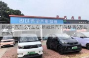 新能源汽车 5万左右-新能源汽车价格表5万左右新车