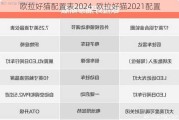 欧拉好猫配置表2024_欧拉好猫2021配置