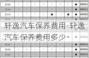轩逸汽车保养费用-轩逸汽车保养费用多少