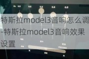 特斯拉model3音响怎么调-特斯拉model3音响效果设置