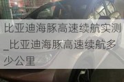 比亚迪海豚高速续航实测_比亚迪海豚高速续航多少公里