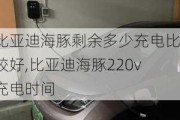 比亚迪海豚剩余多少充电比较好,比亚迪海豚220v充电时间