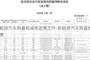 新能源汽车购置税减免政策文件-新能源汽车购置税优惠