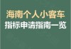 海南汽车摇号申请流程-海南汽车摇号申请条件