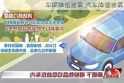 车辆降温喷雾,汽车降温喷雾起火