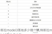 特斯拉model3落地多少钱一辆,特斯拉model 3落地多少钱