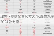 理想l7参数配置尺寸大小,理想汽车2021款七座