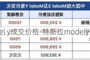 特斯拉model y成交价格-特斯拉modely价格趋势