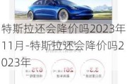 特斯拉还会降价吗2023年11月-特斯拉还会降价吗2023年