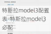 特斯拉model3配置表-特斯拉model3必配