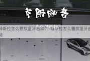 特斯拉怎么播放蓝牙音频的-特斯拉怎么播放蓝牙音频