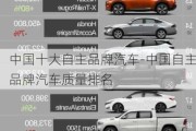 中国十大自主品牌汽车-中国自主品牌汽车质量排名