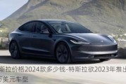 特斯拉价格2024款多少钱-特斯拉欲2023年推出2.5万美元车型