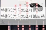 特斯拉汽车怎么样熄火-特斯拉汽车怎么样熄火锁车