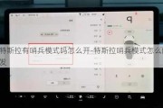 特斯拉有哨兵模式吗怎么开-特斯拉哨兵模式怎么触发