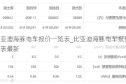 比亚迪海豚电车报价一览表_比亚迪海豚电车报价一览表最新