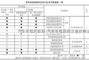 汽车年检的新规-汽车年检新规定最新解读