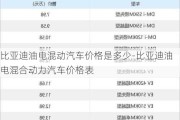 比亚迪油电混动汽车价格是多少-比亚迪油电混合动力汽车价格表