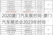 2020厦门汽车展时间-厦门汽车展览会2023年时间