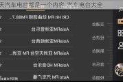 今天汽车电台都是一个内容-汽车电台大全