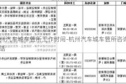 杭州汽车城车管所工作时间-杭州汽车城车管所咨询电话