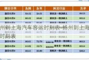 扬州到上海汽车客运时刻表-扬州到上海汽车时刻表