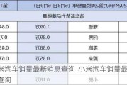 小米汽车销量最新消息查询-小米汽车销量最新消息查询