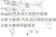 "汽车点火系统的故障诊断与维修-汽车点火系统的故障诊断与维修开题报告