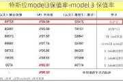 特斯拉model3保值率-model 3 保值率