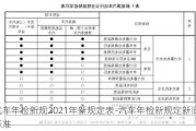 汽车年检新规2021年新规定表-汽车年检新规定新旧标准