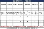 比亚迪宋plusdmi保养价格_比亚迪宋plus保养一次多少钱