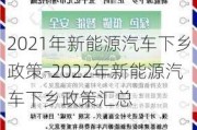 2021年新能源汽车下乡政策-2022年新能源汽车下乡政策汇总