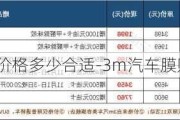 3m汽车贴膜价格多少合适-3m汽车膜贴全车多少钱