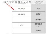 新能源汽车购置税怎么计算出来的,新能源汽车购置税怎么计算出来的呢