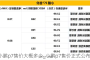 小鹏p7售价大概多少_小鹏p7售价正式公布