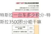 特斯拉一台车多少积分-特斯拉3500积分能干嘛