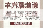 上海新能源购买要求,上海新能源汽车购买政策