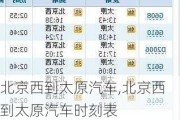 北京西到太原汽车,北京西到太原汽车时刻表