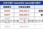 特斯拉价格2023价目表二手-特斯拉价格2023价目表二手