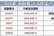 特斯拉均价多少元-特斯拉价格2020