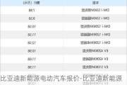 比亚迪新能源电动汽车报价-比亚迪新能源汽车新款报价