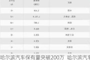 哈尔滨汽车保有量突破200万_哈尔滨汽车保有量2023最新消息