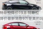 特斯拉降价19.8-特斯拉降价最新消息9万是真的吗