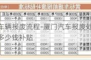 厦门车辆报废流程-厦门汽车报废处理可以得到多少钱补贴