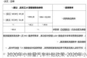 2020年小排量汽车补贴政策-2020年小排量汽车补贴政策是什么