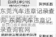 东莞汽车违章记录查询_东莞汽车违章记录查询官网