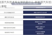 新能源汽车技术专业学的是什么-新能源汽车技术学什么课程