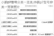 小鹏p7型号分类一览表,小鹏p7型号分类一览表图片